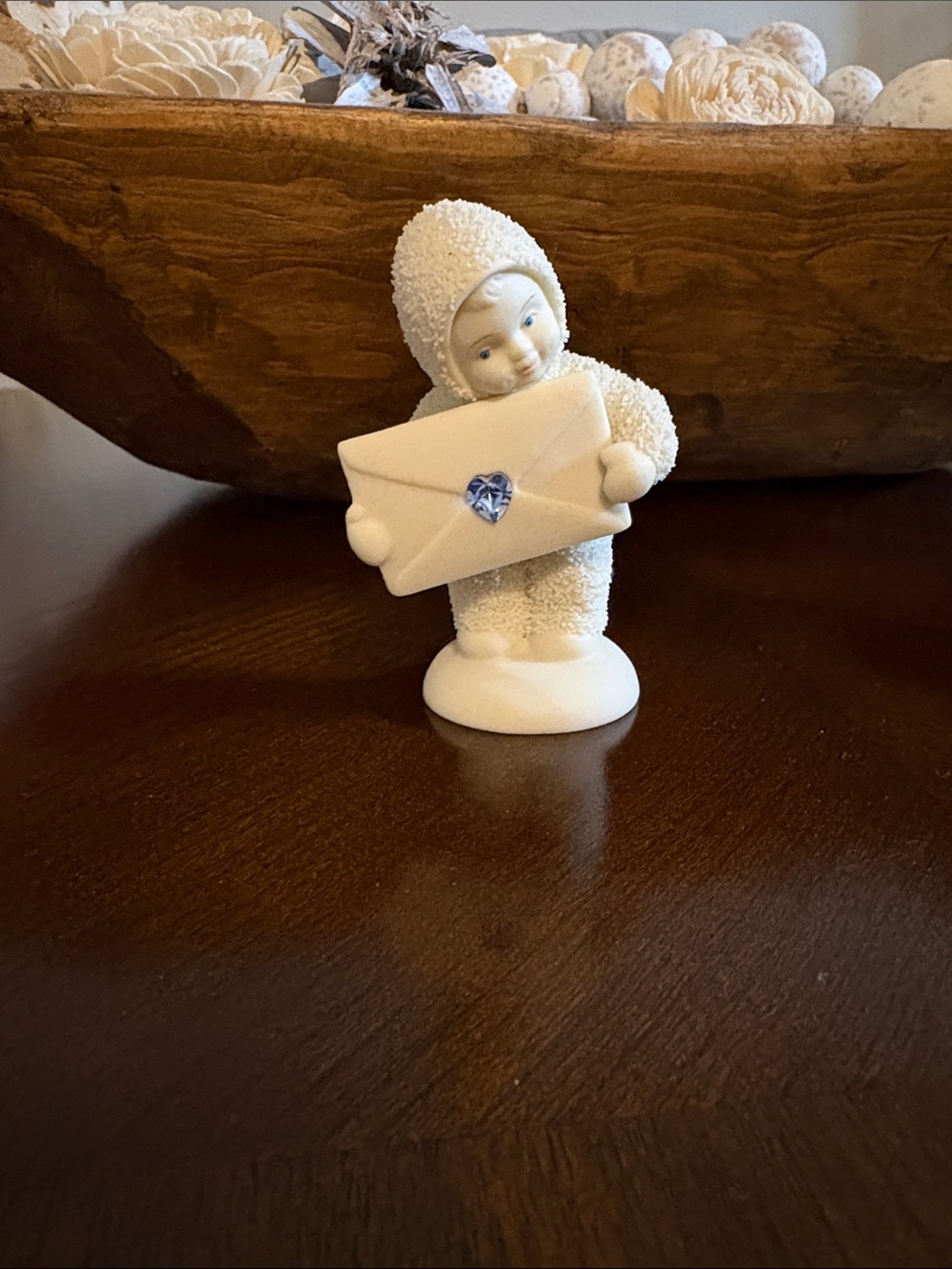 Dept 56 Snowbabies Figurine aquamarine March birthstone